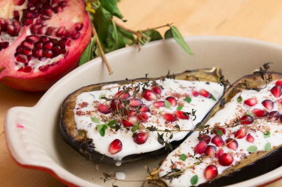 "Eggplant with Buttermilk Sauce" from "Plenty: Vibrant Vegetable Recipes from London's Ottolenghi" by Yotam Ottolenghi